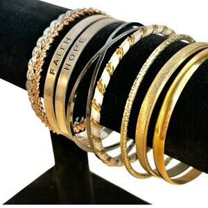Bangle Bracelets Mixed Lot Wearable Collection Various Types Colors